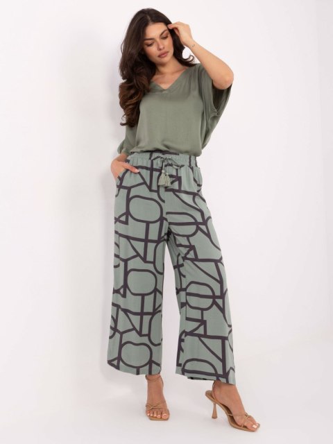 Spodnie D73771M62237G pistacjowy L