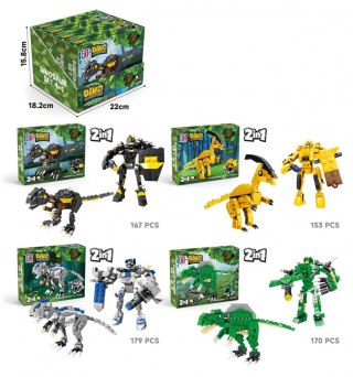 Klocki konstrukcyjne Lean dinozaury 2w1 (23566)