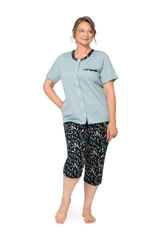 PIŻAMA DAMSKA OLGA I 261 KR XL turkusowy