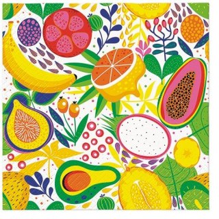 Serwetki Paw Lunch Tropical Delight różne celuloza [mm:] 330x330 (SDL139000)
