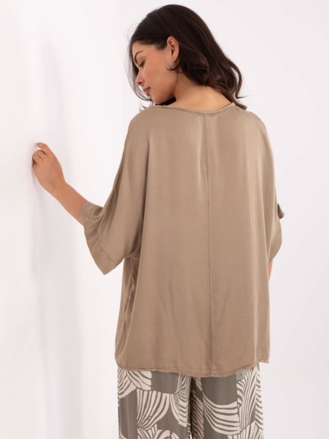 Bluzka TW-BZ-BI-3228.75 beżowy XL Bluzka TW-BZ-BI-3228.75 beżowy XL