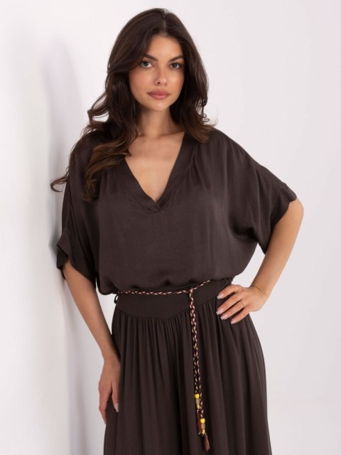 Bluzka TW-BZ-BI-3228.75 ciemny brązowy XL Bluzka TW-BZ-BI-3228.75 ciemny brązowy XL