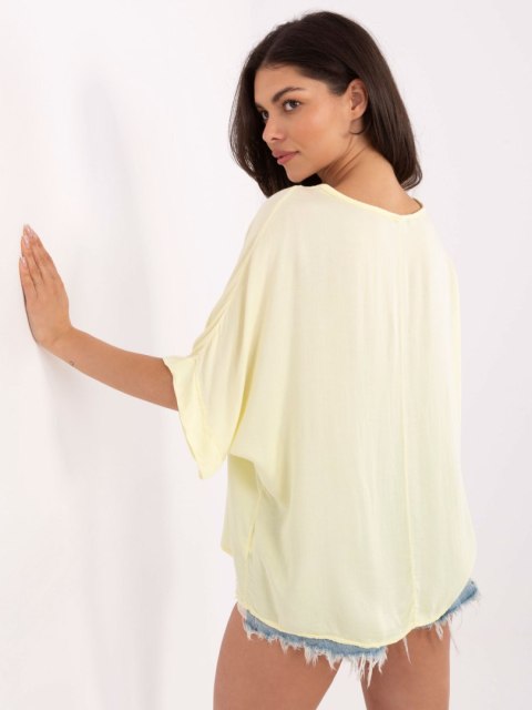 Bluzka TW-BZ-BI-3228.75 jasny żółty XL Bluzka TW-BZ-BI-3228.75 jasny żółty XL