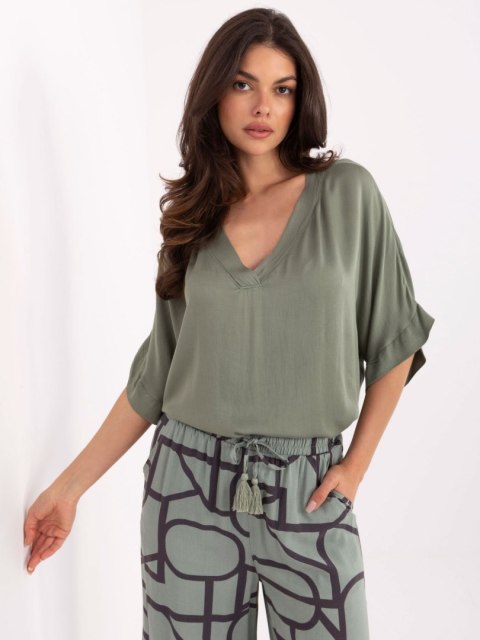 Bluzka TW-BZ-BI-3228.75 khaki L Bluzka TW-BZ-BI-3228.75 khaki L