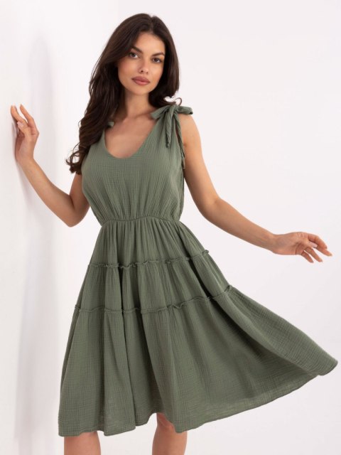 Sukienka MI-SK-92179.14 khaki