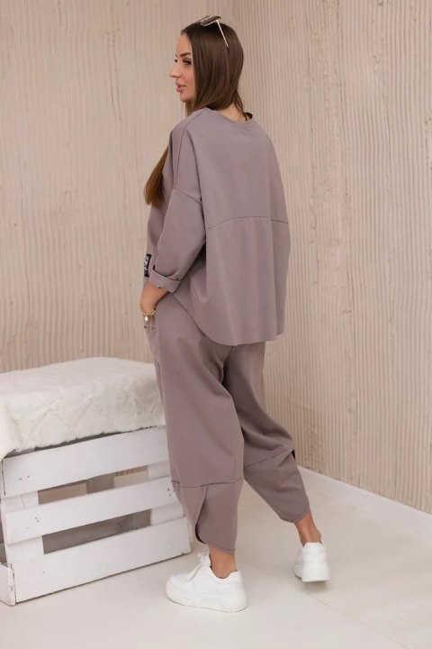 Komplet new punto bluza + spodnie fango