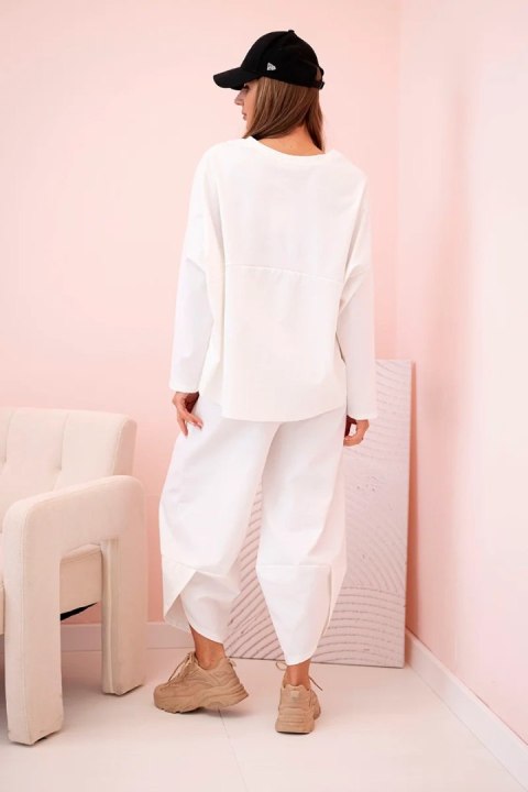 Komplet new punto bluza + spodnie ecru uniwersalny Komplet new punto bluza + spodnie ecru uniwersalny
