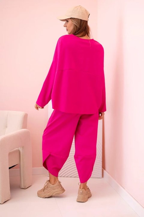 Komplet new punto bluza + spodnie fuksja uniwersalny Komplet new punto bluza + spodnie fuksja uniwersalny