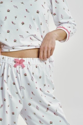 PIŻAMA ELODIE 3432 DR L biały/kwiatki