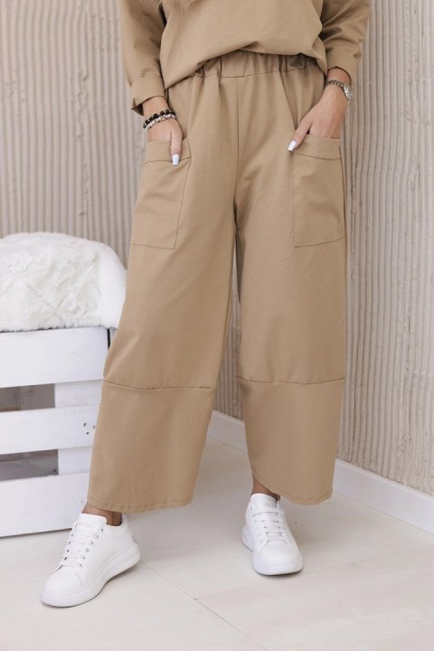 Komplet new punto bluza + spodnie jasny camelowy uniwersalny Komplet new punto bluza + spodnie jasny camelowy uniwersalny