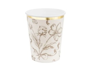 Kubek jednorazowy Partydeco Kwiaty papier 220ml (KPP100-EU1)