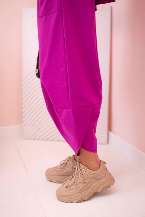 Komplet new punto bluza + spodnie ciemny fioletowy uniwersalny