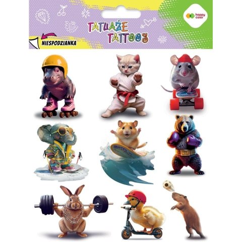 Tatuaż Happy Color zmywalny Sports animals (HA 4261 1520-KA04) Tatuaż Happy Color zmywalny Sports animals (HA 4261 1520-KA04)