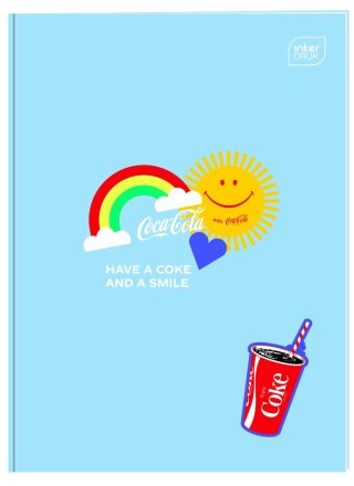 Zeszyt Interdruk COCA COLA MAT+UV A5 32k. 70g trzy linie