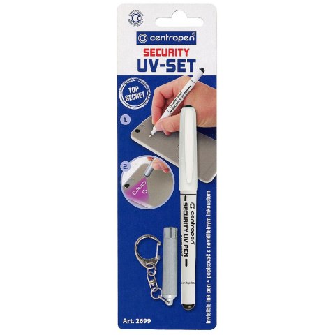 Marker specjalistyczny Centropen UV-pen + lampka biały 0,6-1,0mm okrągła końcówka (2699) Marker specjalistyczny Centropen UV-pen + lampka biały 0,6-1,0mm okrągła końcówka (2699)