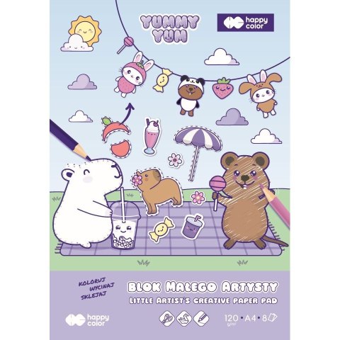 Blok artystyczny Happy Color A4 120g 8k (HA 3812 2030-MAYU) Blok artystyczny Happy Color A4 120g 8k (HA 3812 2030-MAYU)