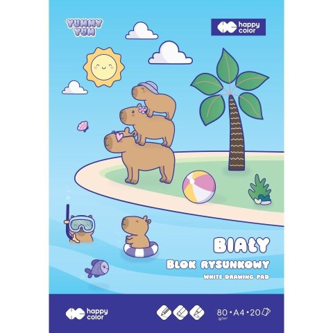 Blok rysunkowy Happy Color A4 biały 80g 20k (HA 3708 2030-0YU) Blok rysunkowy Happy Color A4 biały 80g 20k (HA 3708 2030-0YU)
