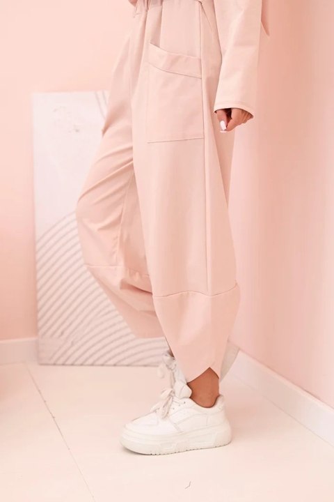 Komplet new punto bluza + spodnie ciemny pudrowy róż uniwersalny