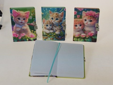 Notes Adar kotki z kłódką A5 krata (588752) Notes Adar kotki z kłódką A5 krata (588752)