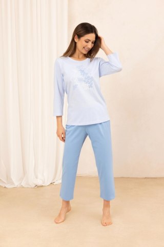 PIŻAMA DAMSKA 706 7/8 R.2XL-4XL XXL niebieski
