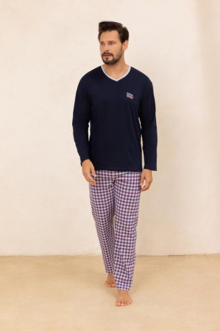 PIŻAMA MĘSKA 491 DR XL granatowy