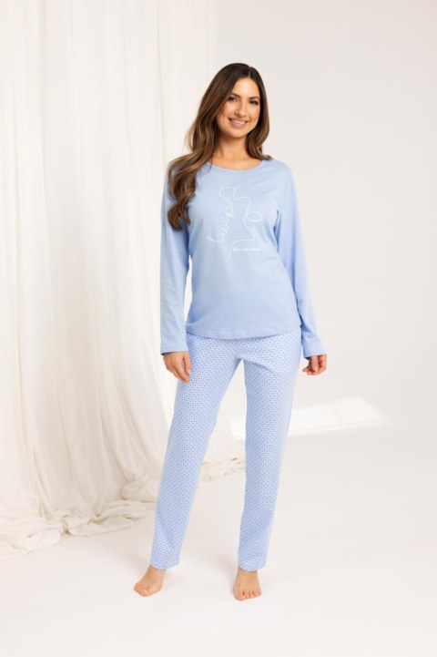 PIŻAMA DAMSKA 704 DR R.2XL-3XL XXL niebieski PIŻAMA DAMSKA 704 DR R.2XL-3XL XXL niebieski