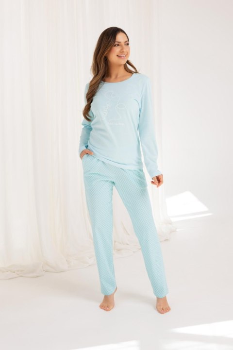 PIŻAMA DAMSKA 704 DR R.2XL-3XL XXL turkusowy