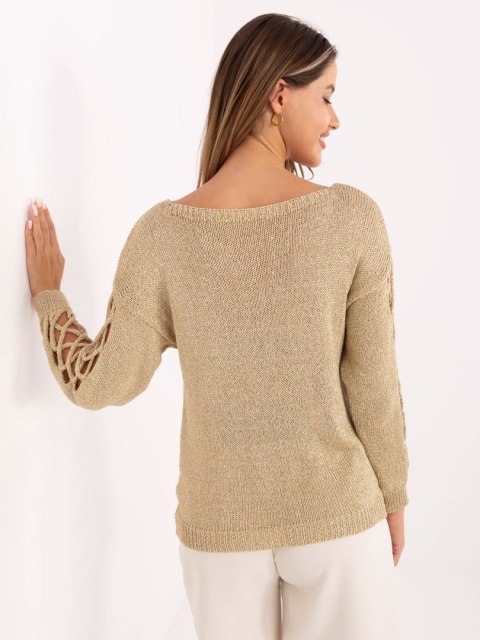 Sweter MI-SW-1606.96 złoty