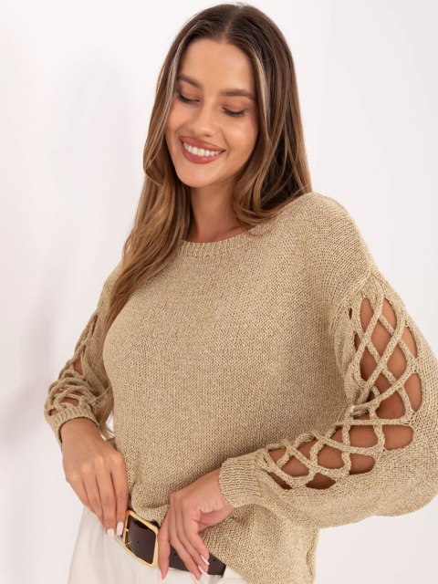 Sweter MI-SW-1606.96 złoty