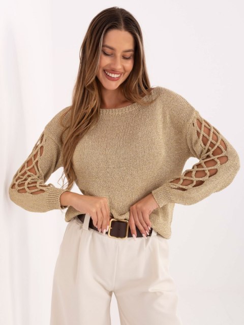 Sweter MI-SW-1606.96 złoty