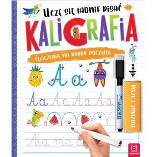 Książka dla dzieci Aksjomat Kaligrafia. Uczę się ładnie pisać. Piszę i zmazuję.