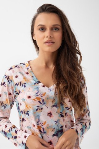 KOSZULA DAMSKA 288 DR XL różowy/miętowy/kwiaty