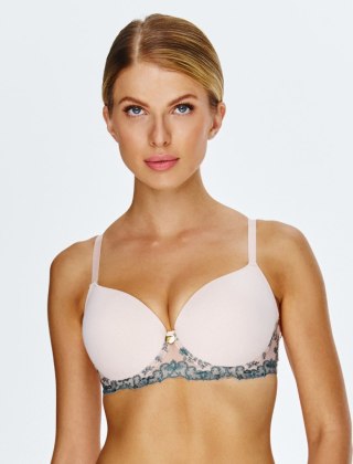 BIUSTONOSZ 2550 PUSH-UP KOPA ŻEL 75B beżowo-zielony
