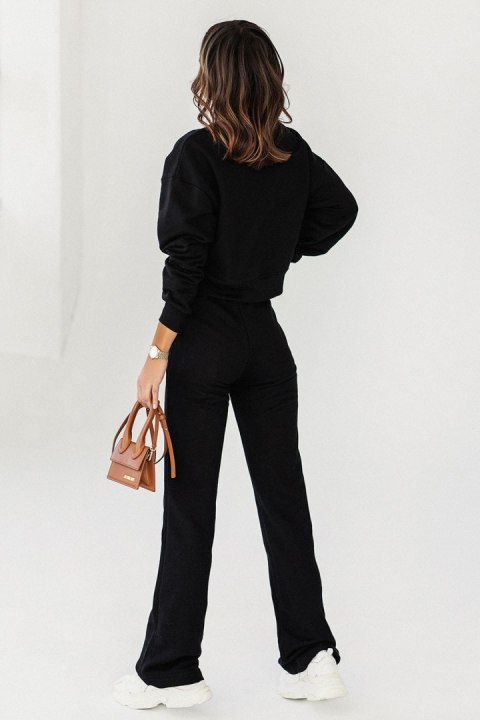 Czarna krótka bluza Lamia - Rozmiar M/L