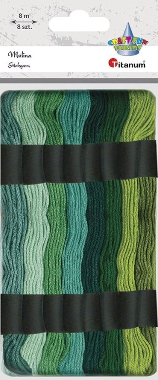Mulina Titanum Craft-Fun Series tonacja zielona 8 kol. (21DT0514-2)