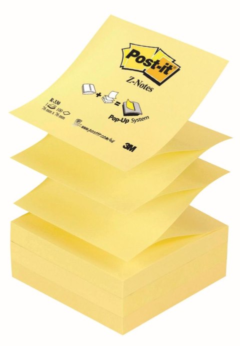 Notes samoprzylepny (karteczki) 3M żółty 100k [mm:] 76x76 (R330)