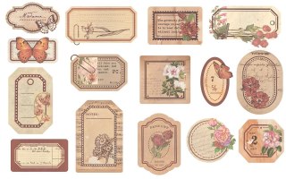 Ozdoba papierowa Titanum Craft-Fun Series etykiety w pudełku (24XQ0501-18)
