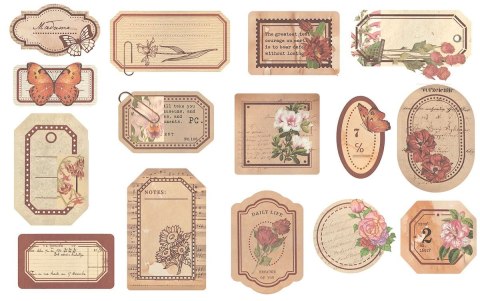Ozdoba papierowa Titanum Craft-Fun Series etykiety w pudełku (24XQ0501-18)