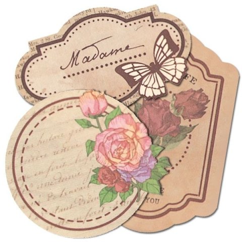 Ozdoba papierowa Titanum Craft-Fun Series etykiety w pudełku (24XQ0501-18)