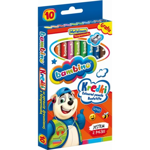 Kredki ołówkowe St.Majewski Bambino 10 kol. Kredki ołówkowe St.Majewski Bambino 10 kol.