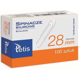 Spinacze okrągły Tetis 28mm 100 szt (GS140-B)