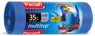 Worki na śmieci Paclan 35L kolor: niebieski 35L 36 szt
