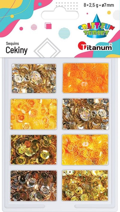 Cekiny Titanum Craft-Fun Series 8 kolorów mix 2,5g (3G8P 160163) Cekiny Titanum Craft-Fun Series 8 kolorów mix 2,5g (3G8P 160163)