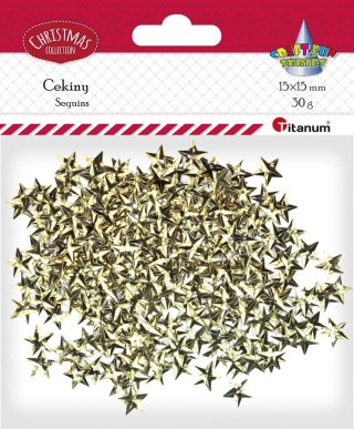 Cekiny Titanum Craft-Fun Series gwiazdki złote 30g (19HET10-53)