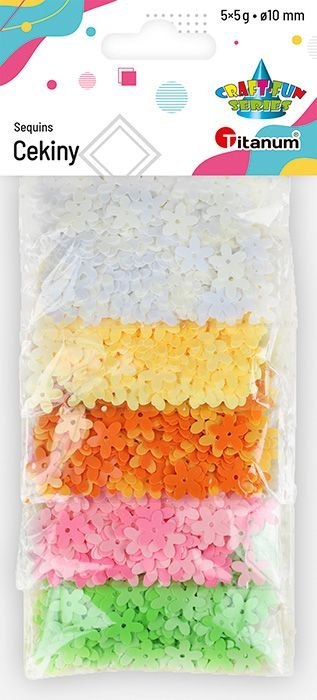 Cekiny Titanum Craft-Fun Series kwiaty mix 5g (CPK5x5) Cekiny Titanum Craft-Fun Series kwiaty mix 5g (CPK5x5)