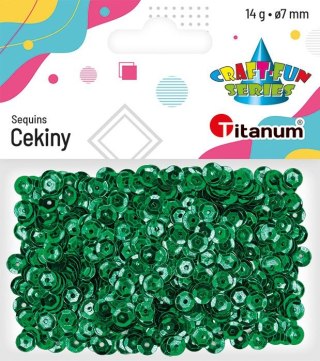 Cekiny Titanum Craft-Fun Series okrągłe 7mm zielone 14g (260078)