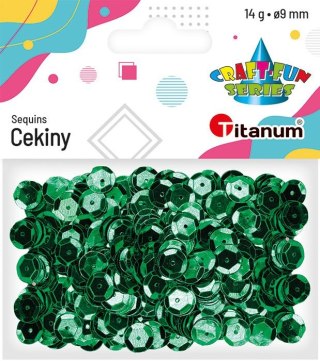 Cekiny Titanum Craft-Fun Series okrągłe 9mm zielone 14g (268301)