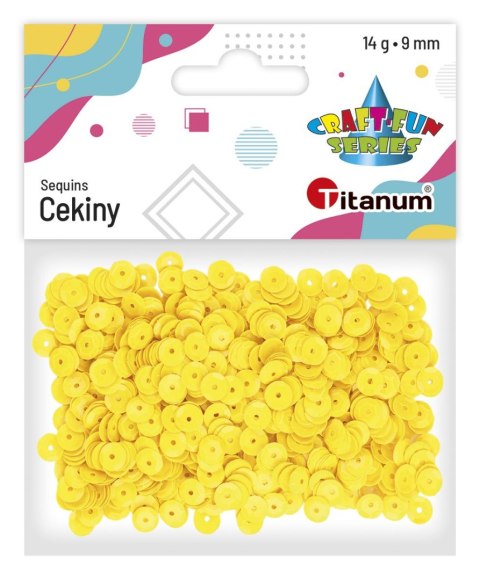 Cekiny Titanum Craft-Fun Series okrągłe żółte 14g (LO60) Cekiny Titanum Craft-Fun Series okrągłe żółte 14g (LO60)