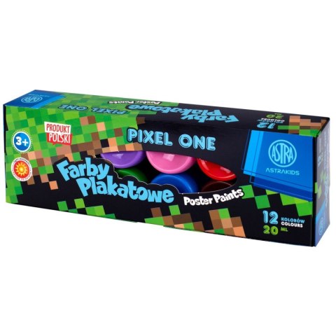 Farby plakatowe Astra Oixel One kolor: mix 20ml 12 kolor. (301221006) Farby plakatowe Astra Oixel One kolor: mix 20ml 12 kolor. (301221006)