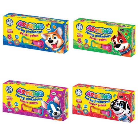 Farby plakatowe Astra kolor: mix 20ml 8 kolor. (301221002) Farby plakatowe Astra kolor: mix 20ml 8 kolor. (301221002)
